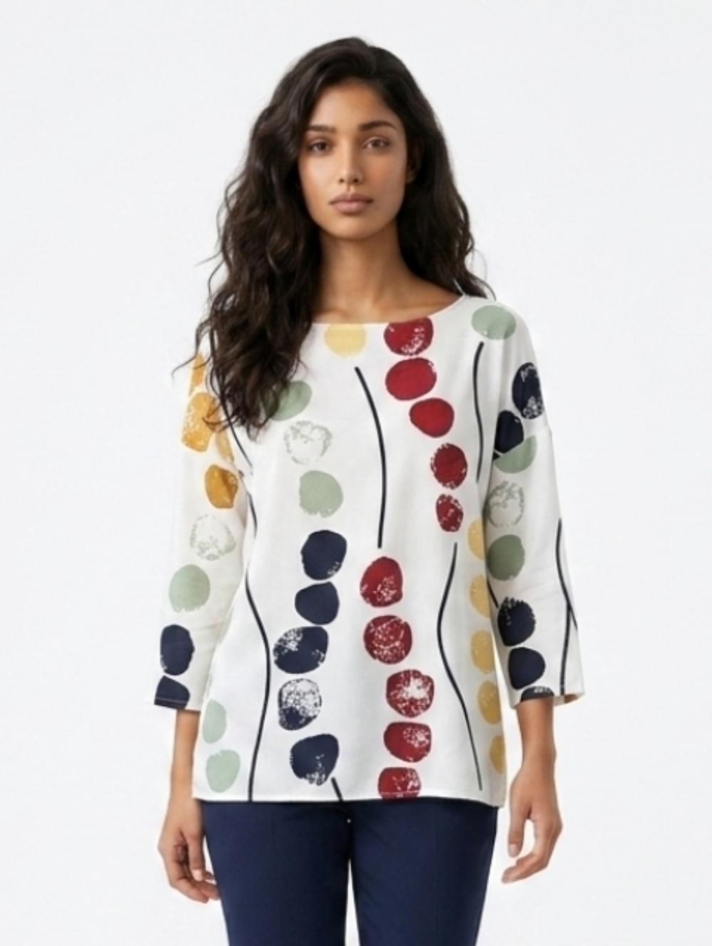 Women's Abstract Pattern Blouse Size 2XL